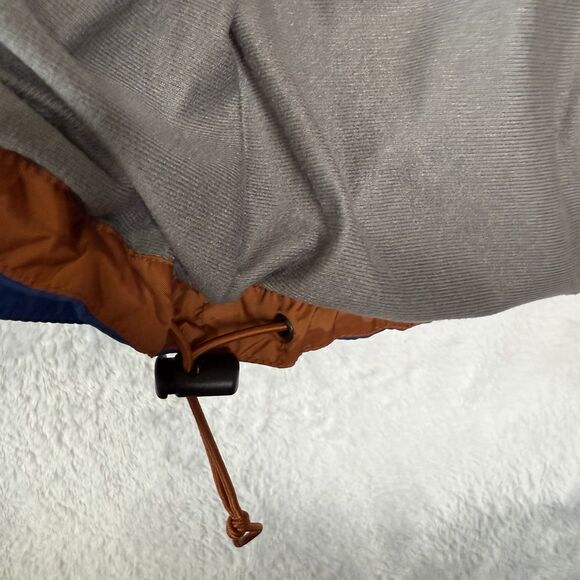 Cabela's Mens M Blue Full Zip Hooded Packable Windbreaker Jacket *Stained* - Picture 12 of 16